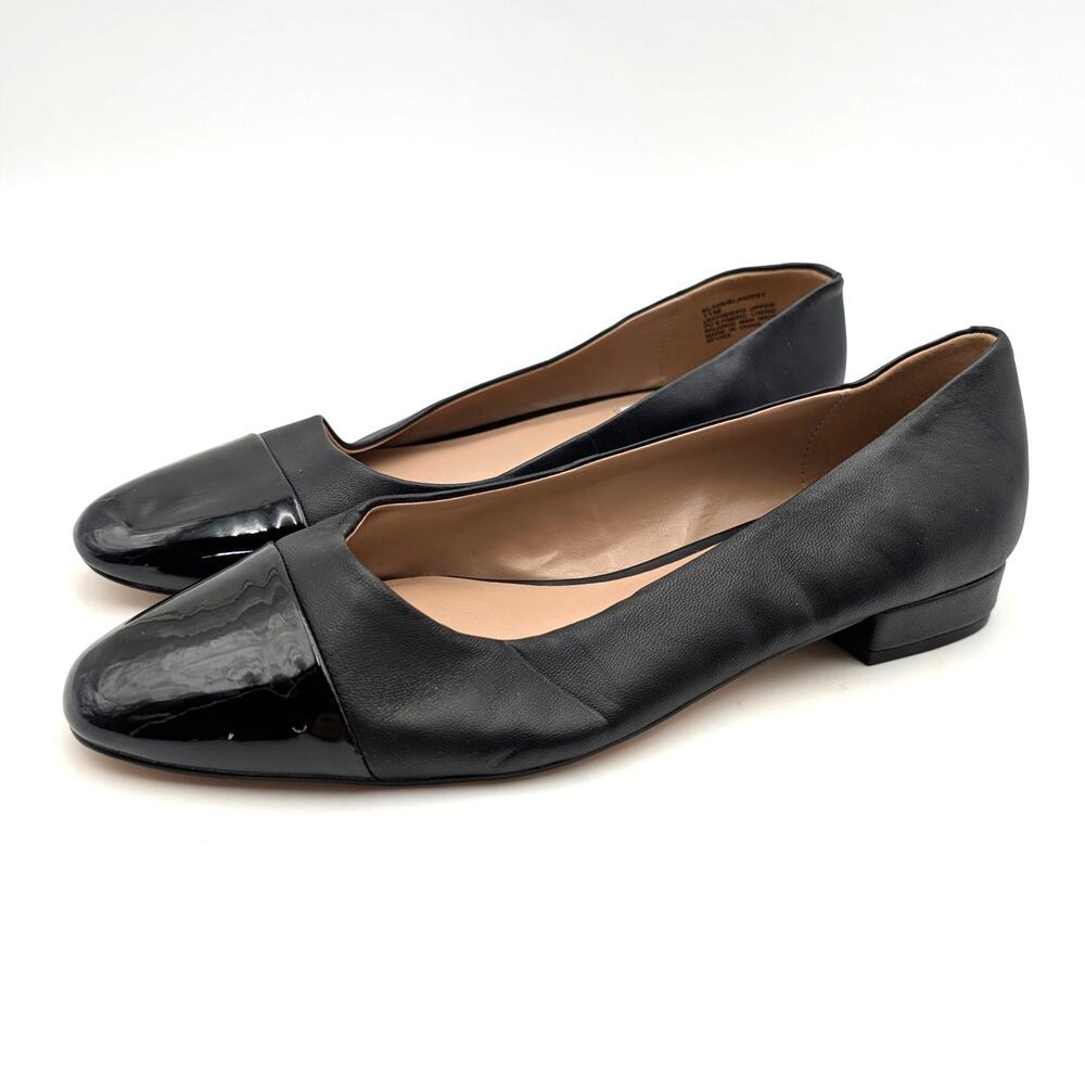Steve Madden Blair Cap Toe Ballet Slip-on Flats Women's Black Size US11M EU41.5